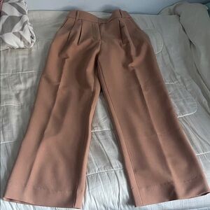 Wide-Leg High-Waist Pants in Dusty Rose